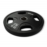 Диск олимпийский обрезиненный черный 15 кг BRONZE GYM